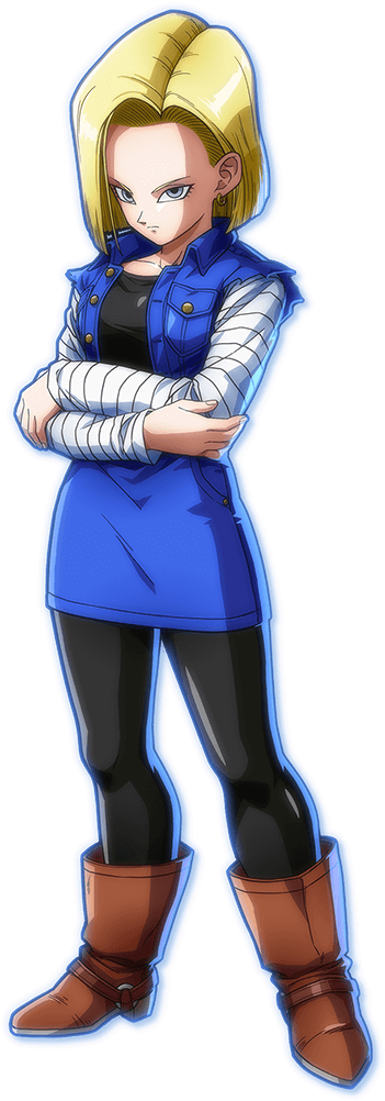 Dbfz Android18 Portrait - Dragon Ball Fighterz 18 (359x1008), Png Download