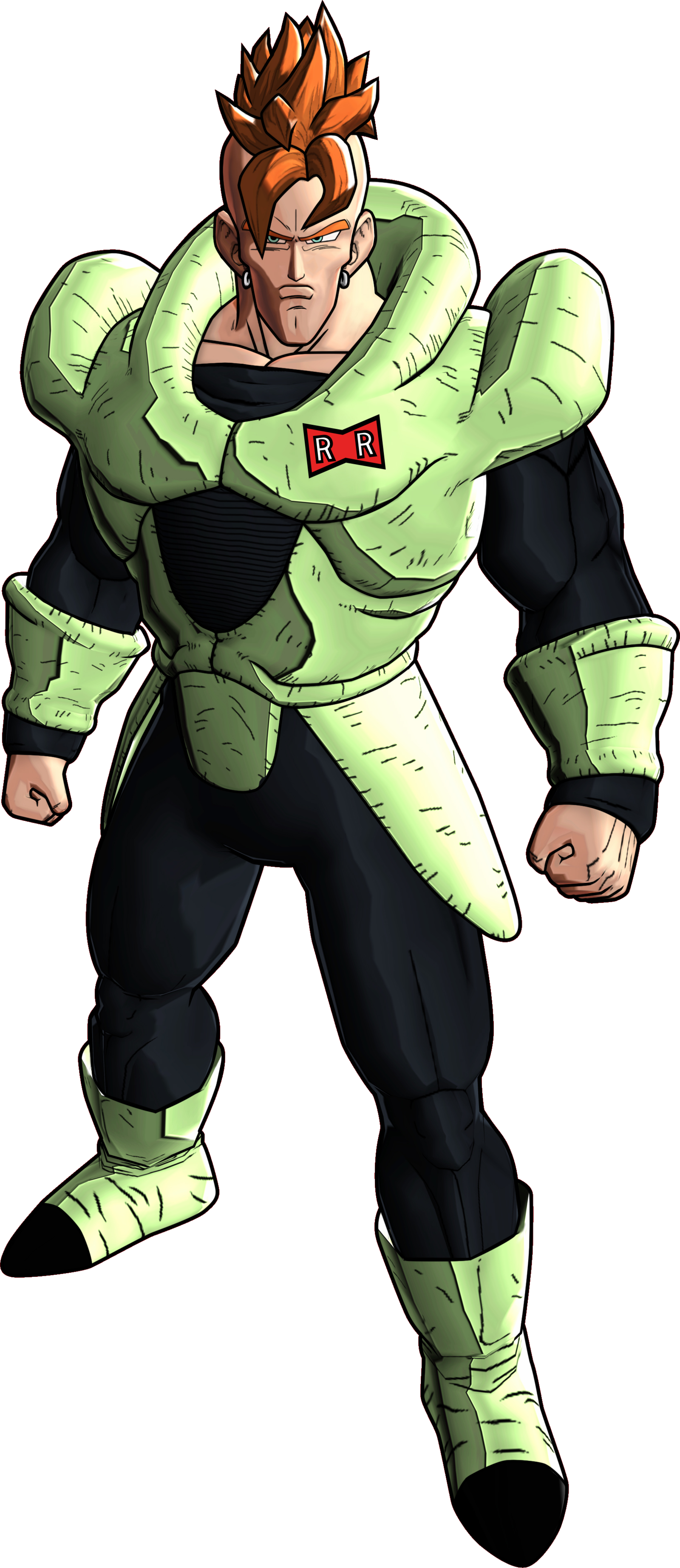 Android16 Battle Of Z Render - Dragon Ball Fighterz Android 16 Png (1600x3690), Png Download
