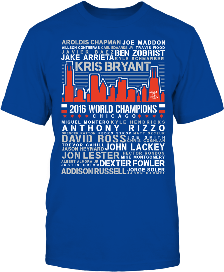 2016 World Champions Chicago Skyline Ben Zobrist T - American Ninja Warrior In Training Shirt (1000x1000), Png Download