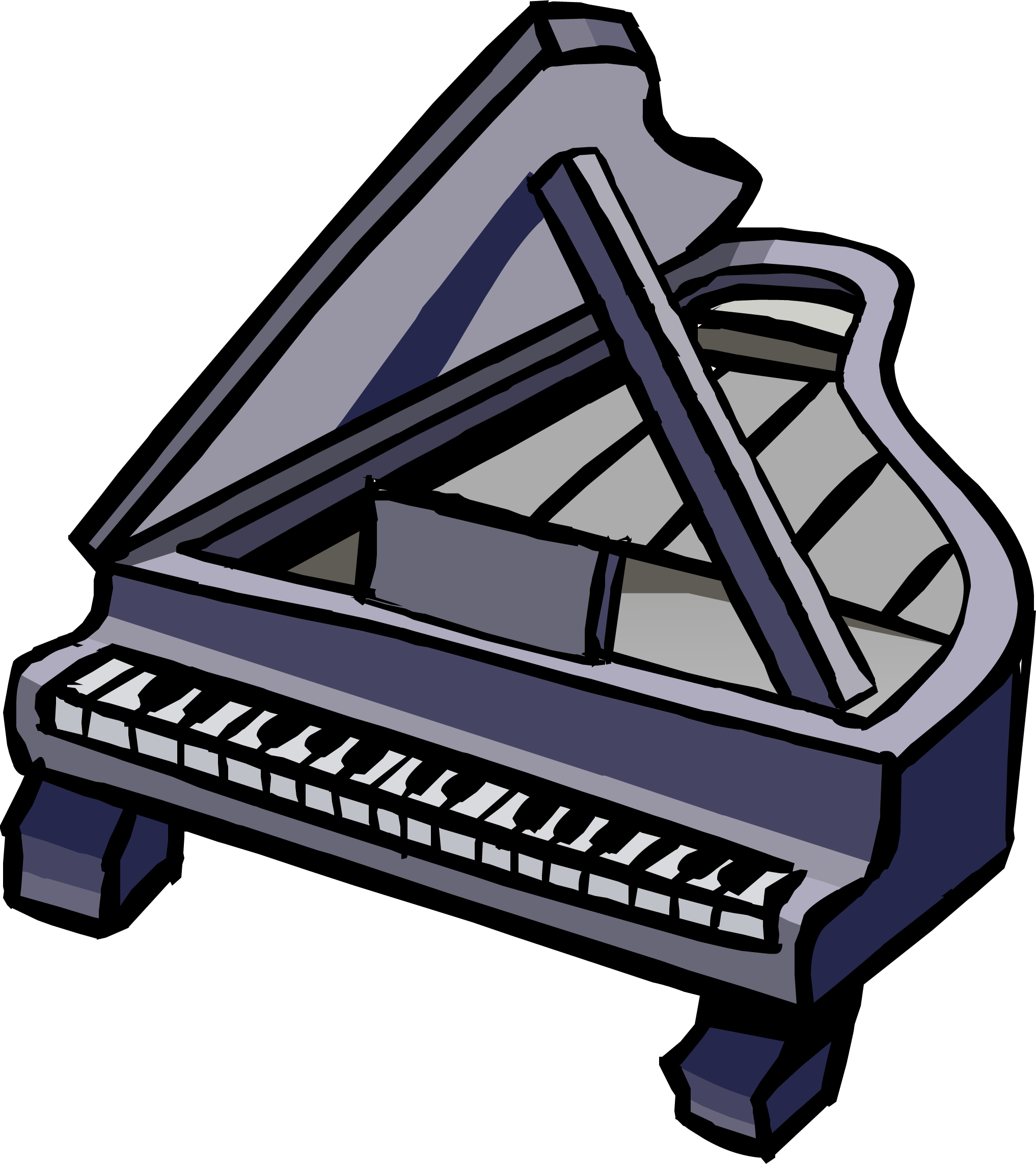 Furniture Icons 2361 - Club Penguin Piano (2034x2285), Png Download