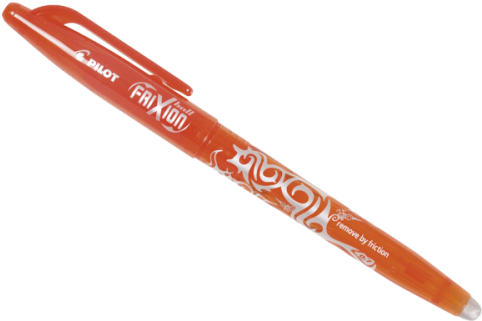 Rollerball Orange Pen - Pilot Frixion Erasable Gel Ink Ballpoint Pens (500x500), Png Download