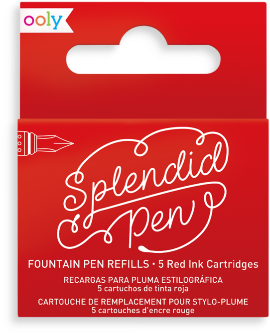 Splendid Fountain Pen Red Ink Refill By Ooly - International Arrivals Handwritting Fountain Pen (132-076) (800x800), Png Download