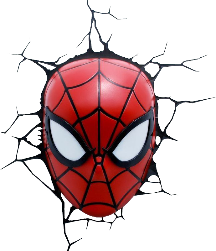 3d Light, Face Light, Spiderman Face, Amazing Spiderman, - Spiderman Head 3d Fx Night Light (800x800), Png Download