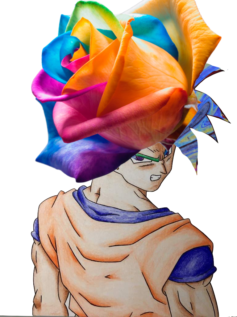 Gokus Final Form Rainbow Rose (768x1024), Png Download