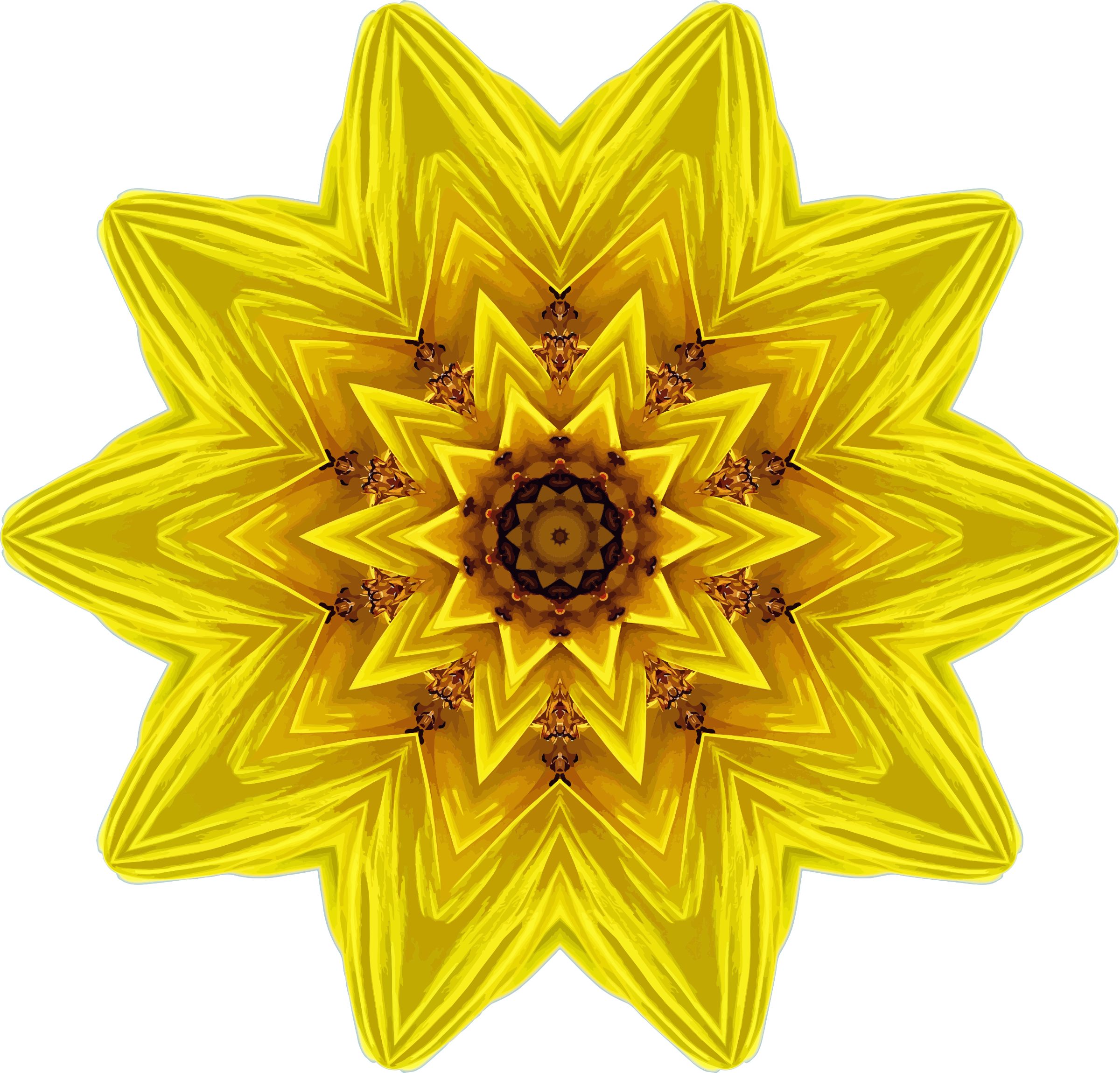 This Free Icons Png Design Of Sunflower Kaleidoscope (2400x2299), Png Download