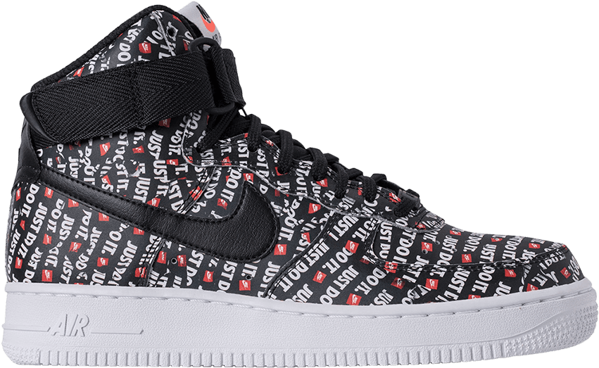 Air Force 1 Just Do It Black (1000x1000), Png Download