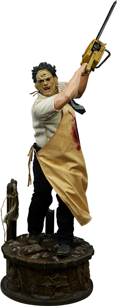 Leatherface Premium Format™ Figure - Sideshow Leather Face Png (396x1000), Png Download