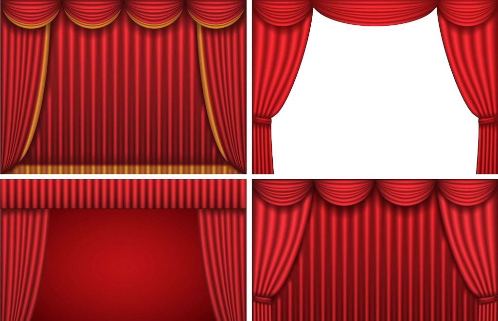 Theater Drapes And Stage - Curtain Theatre (1024x659), Png Download