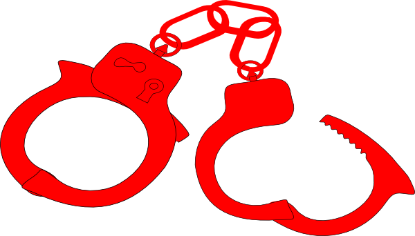 Red Handcuffs Clip Art - Partners In Crime (600x342), Png Download