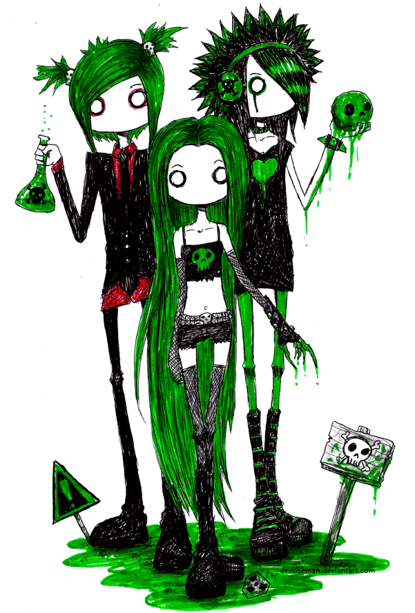 Poison Party Girls By Demiseman - Drawing (656x896), Png Download