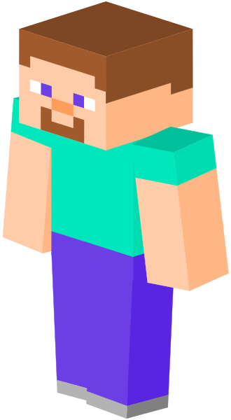 Minecraft Man - Minecraft Man Png (330x600), Png Download