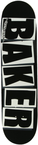 Baker Team Og Logo Black/white Skateboard Deck - Baker Baked Skateboard Deck (286x480), Png Download