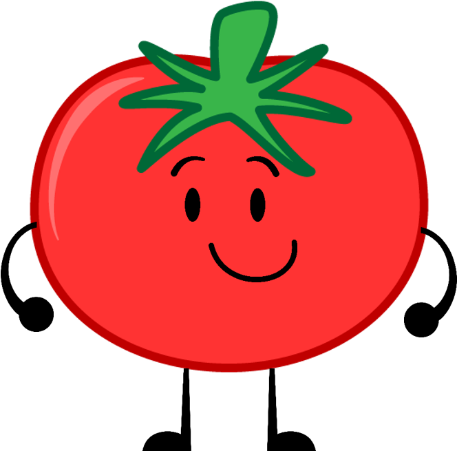 Tomato Pose - Tomato Cartoon Images Png (663x696), Png Download