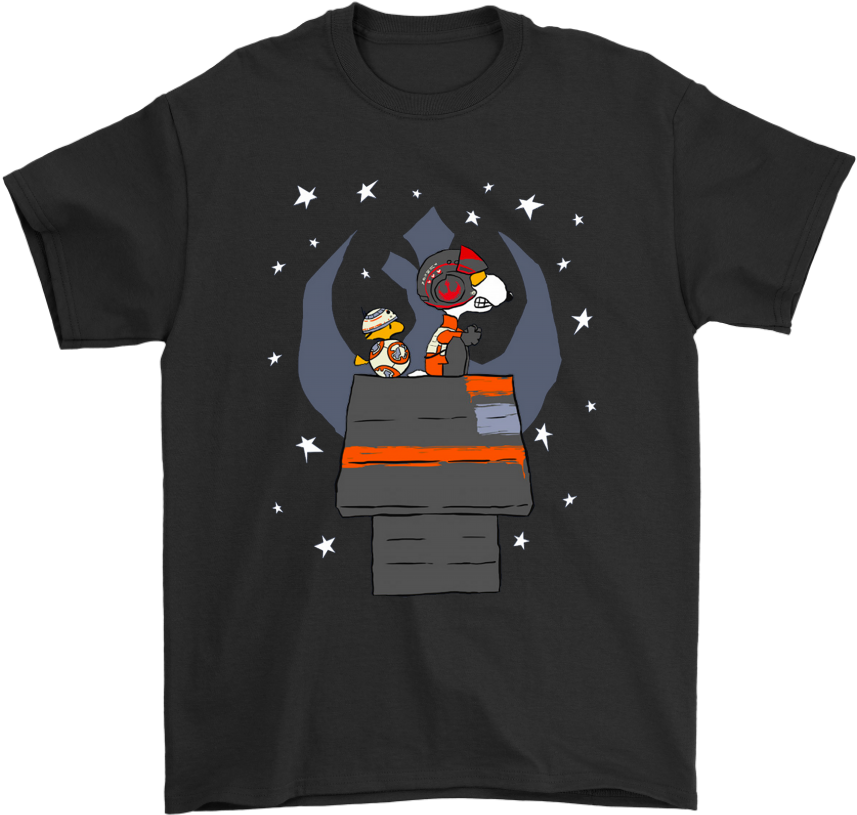 X-wing Star Wars Fighter As Poe Dameron And Bb8 Snoopy - Shirt (1024x1024), Png Download
