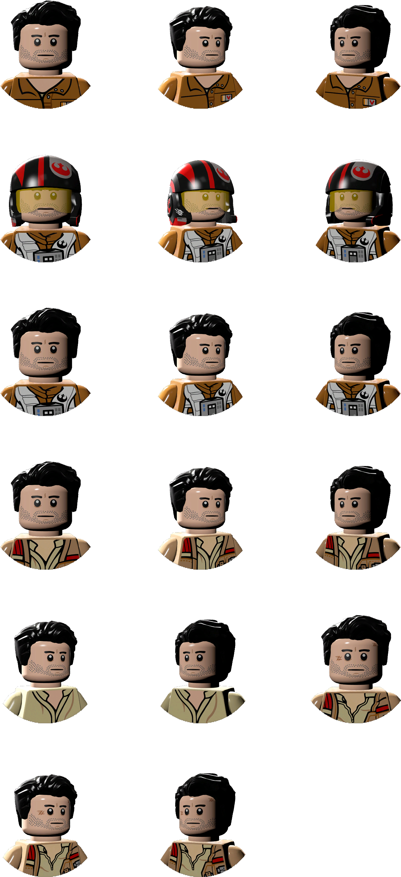 Click For Full Sized Image Character Icons - Lego Star Wars Force Awakens Characters Pc Complete (1576x3107), Png Download