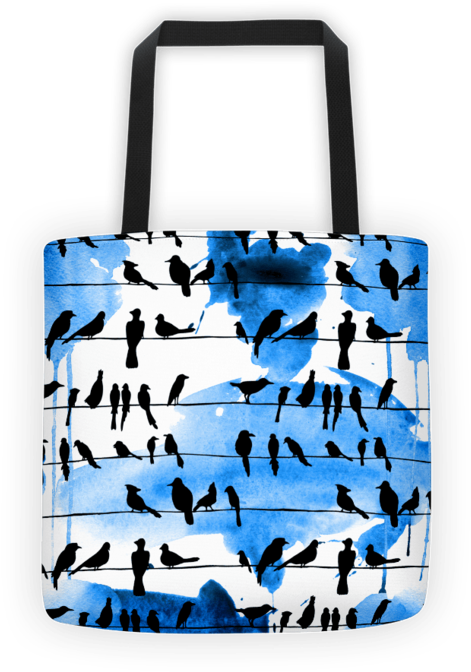 Chillin Birds Tote Bag - Obraz Really Nice Things Bird Lines (760x760), Png Download