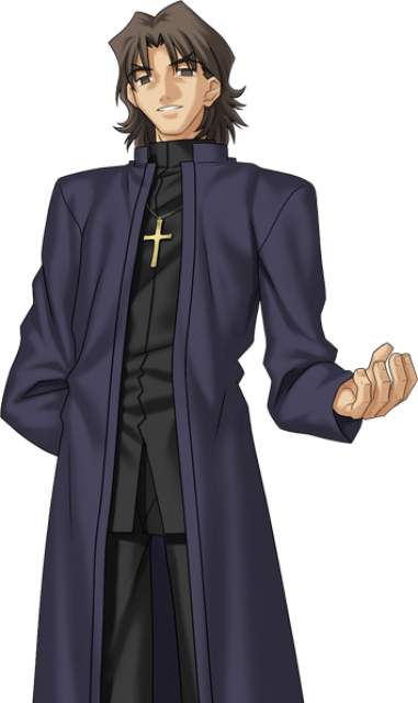 Looks - Kotomine Kirei (381x640), Png Download
