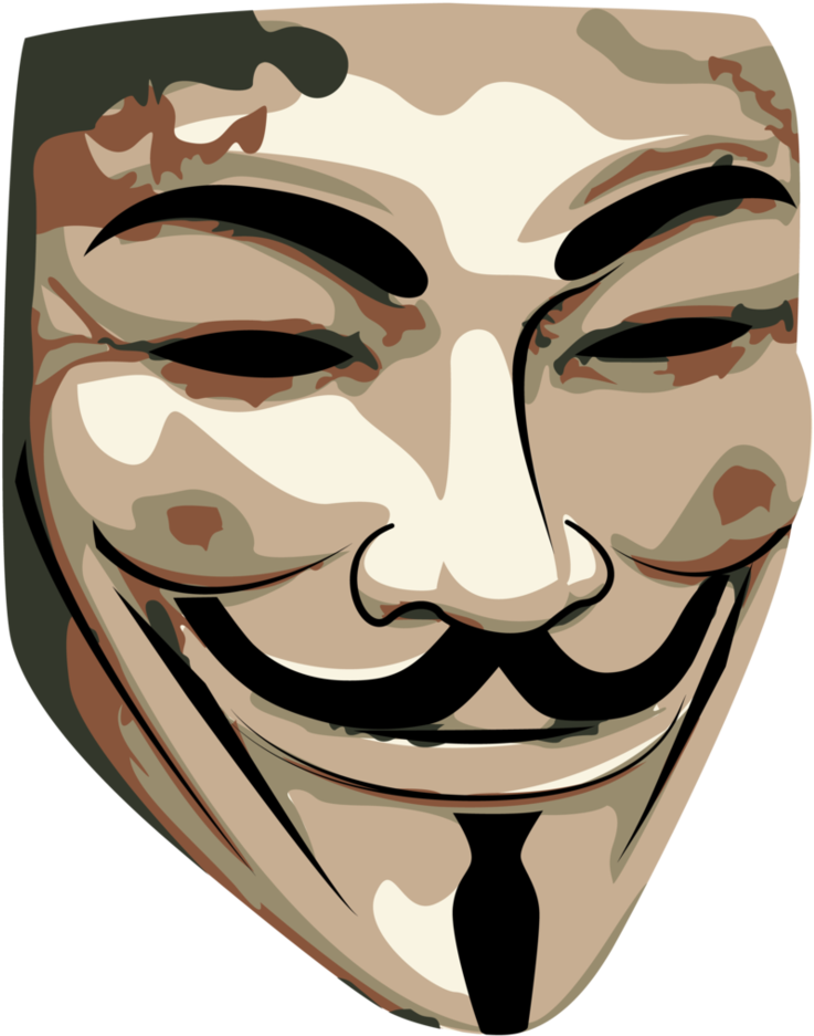 Vendetta Mask Png Jpg Library Library - Mask Vendetta Png (830x963), Png Download