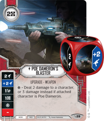 Of Course, The Heroes Need Other Ways Of Dealing Damage, - Star Wars Destiny Poe Blaster (344x400), Png Download