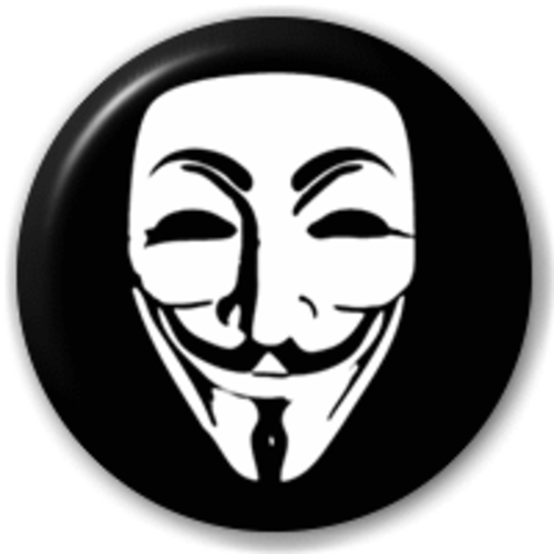 Small 25mm Lapel Pin Button Badge Novelty Anonymous - Anonymous Mask Small (500x500), Png Download