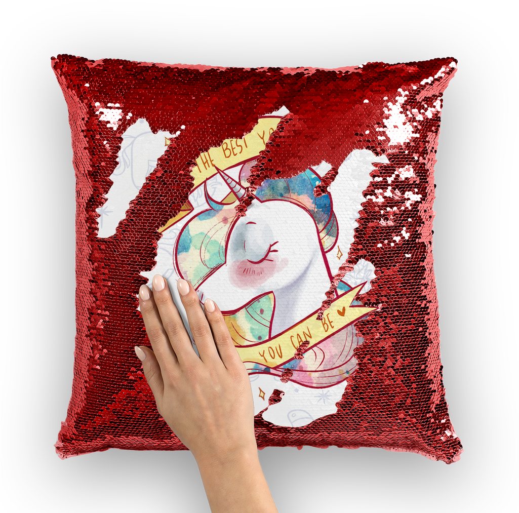 Watercolor Unicorn With Pattern ﻿sequin Cushion Cover - Notebook : My Note My Idea ,8 X 10, 110 Pages: (school (1024x1024), Png Download