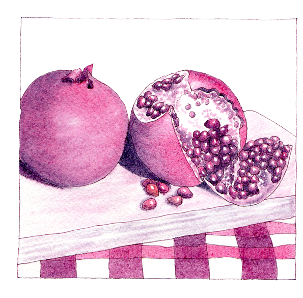 Pomegranate In Juice - Violet (600x591), Png Download