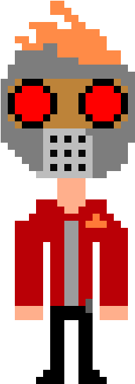 Star Lord - Pixel Art (230x560), Png Download