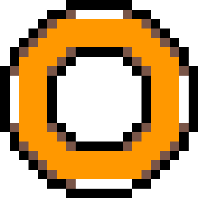 Sonic Ring/doughnut - Kirby Pixel Amazing Mirror (1184x1184), Png Download