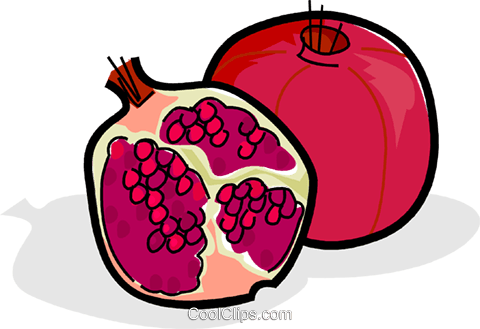 Sliced Pomegranate - Cartoon Pomegranate Png (480x329), Png Download
