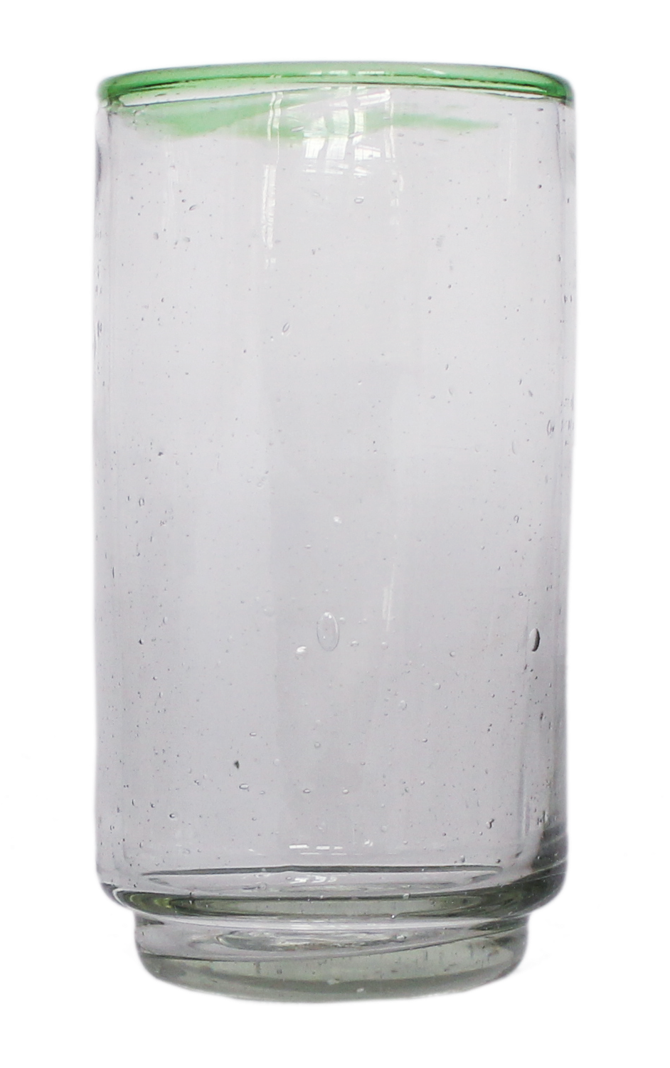 Green Rim Large Stacking Glass - Glass (1623x1622), Png Download