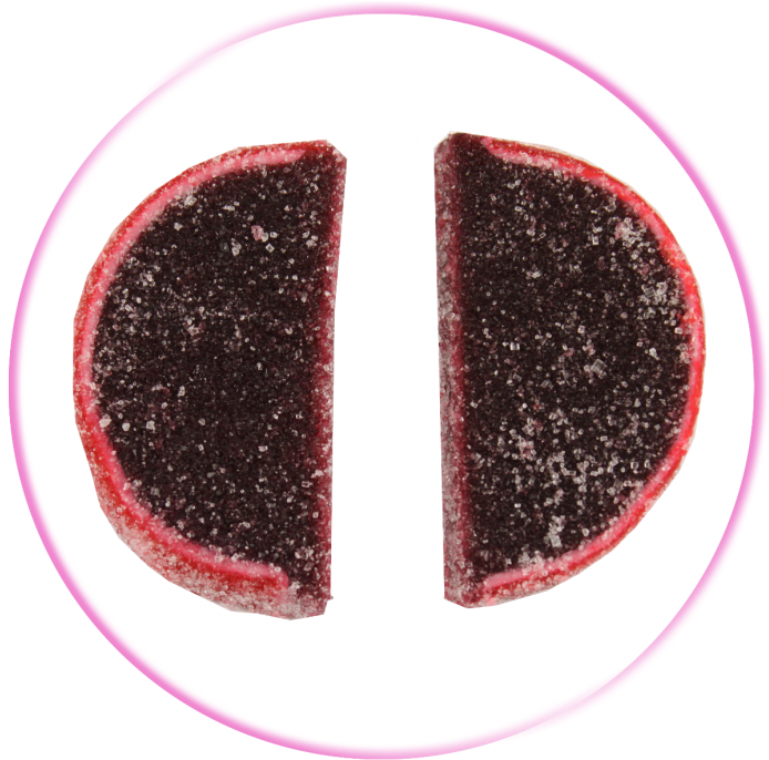 Fruit Slices Pomegranate Unwrapped - Blackberry (700x696), Png Download