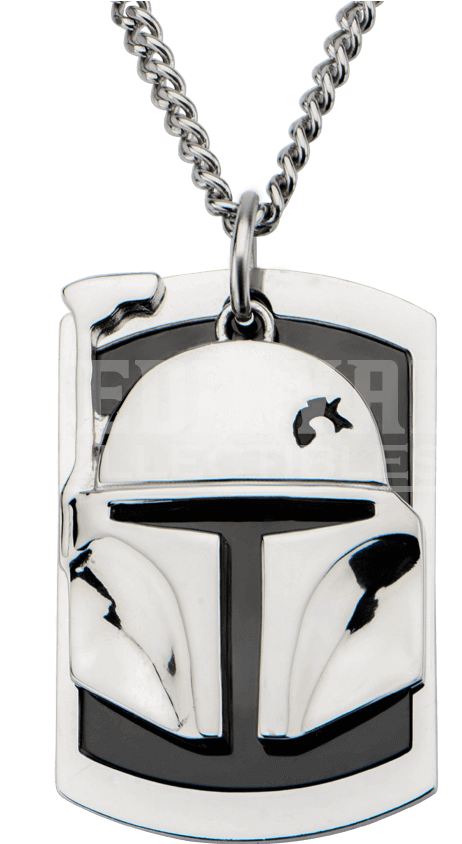 Star Wars Necklace Dog Tag Boba Fett (850x850), Png Download