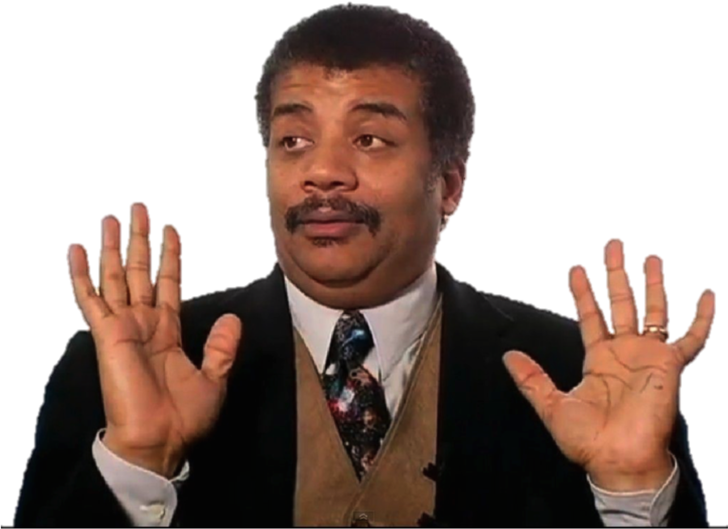 Neil - Neil Degrasse Tyson Hands Up Gif (1501x1126), Png Download