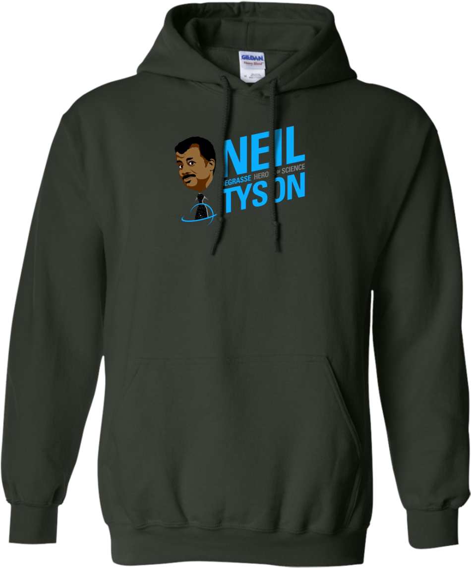 Neil Degrasse Tyson Hero Of Science T-shirt - Champion Basic Logo Hoodie (1155x1155), Png Download