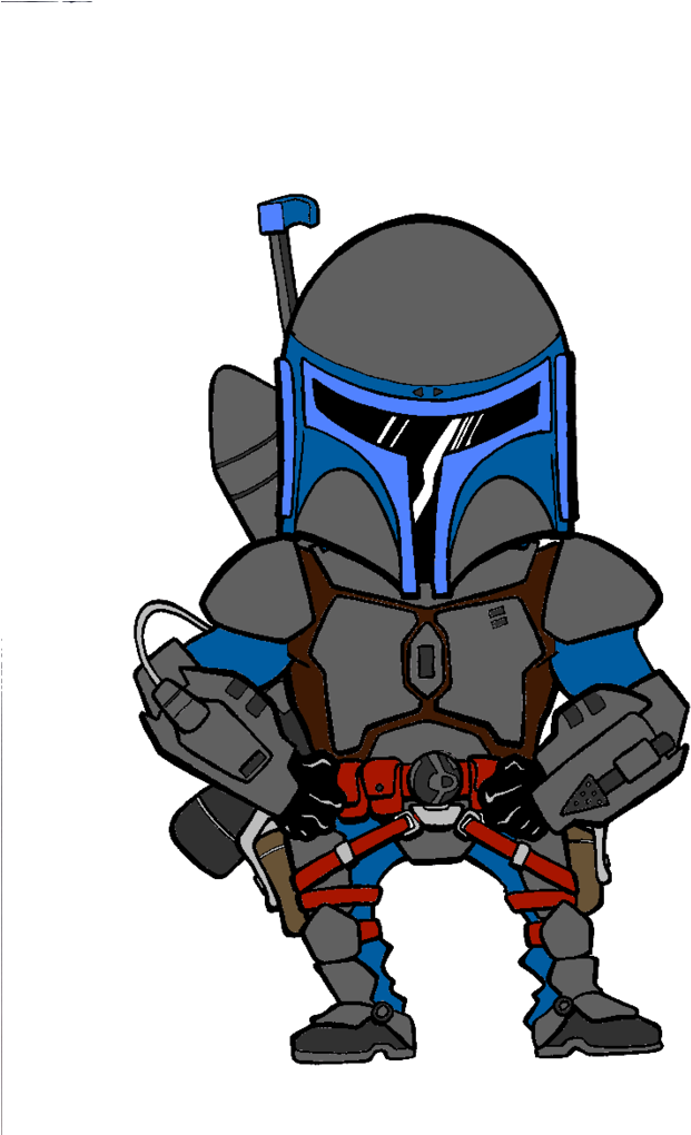 Chibi Jango Fett By Ecanerdygirl On Deviantart Jpg - Star Wars Boba Fett Png Chibi (784x1019), Png Download