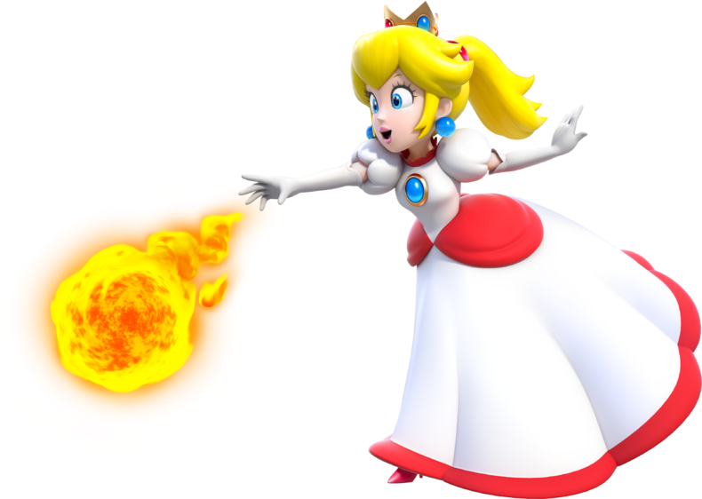 Fire Peach ◊ - Super Mario 3d World Fire Peach (800x561), Png Download