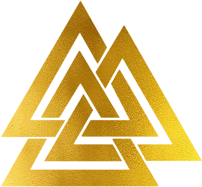 Cropped Valknut Doremoyen - Tattoo Viking (450x414), Png Download