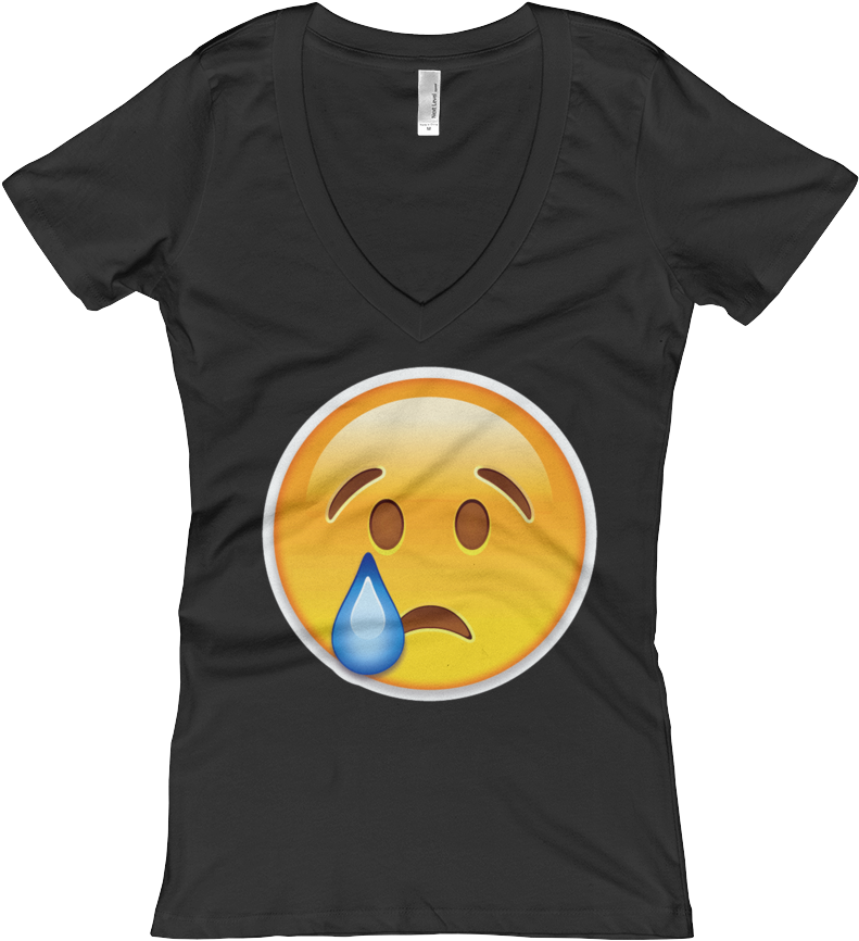 Women's Emoji V Neck - Adopt Don't Shop T Shirt | Rescue Dogs Matter Tee | (1000x1000), Png Download