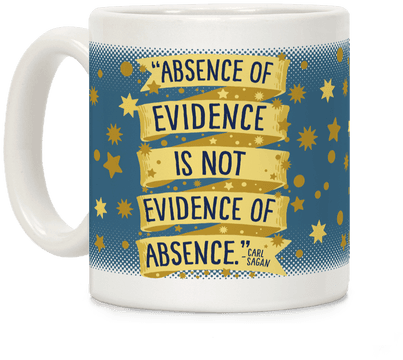 Absence Of Evidence Is Not Evidence Of Absence - Beer Stein (484x484), Png Download