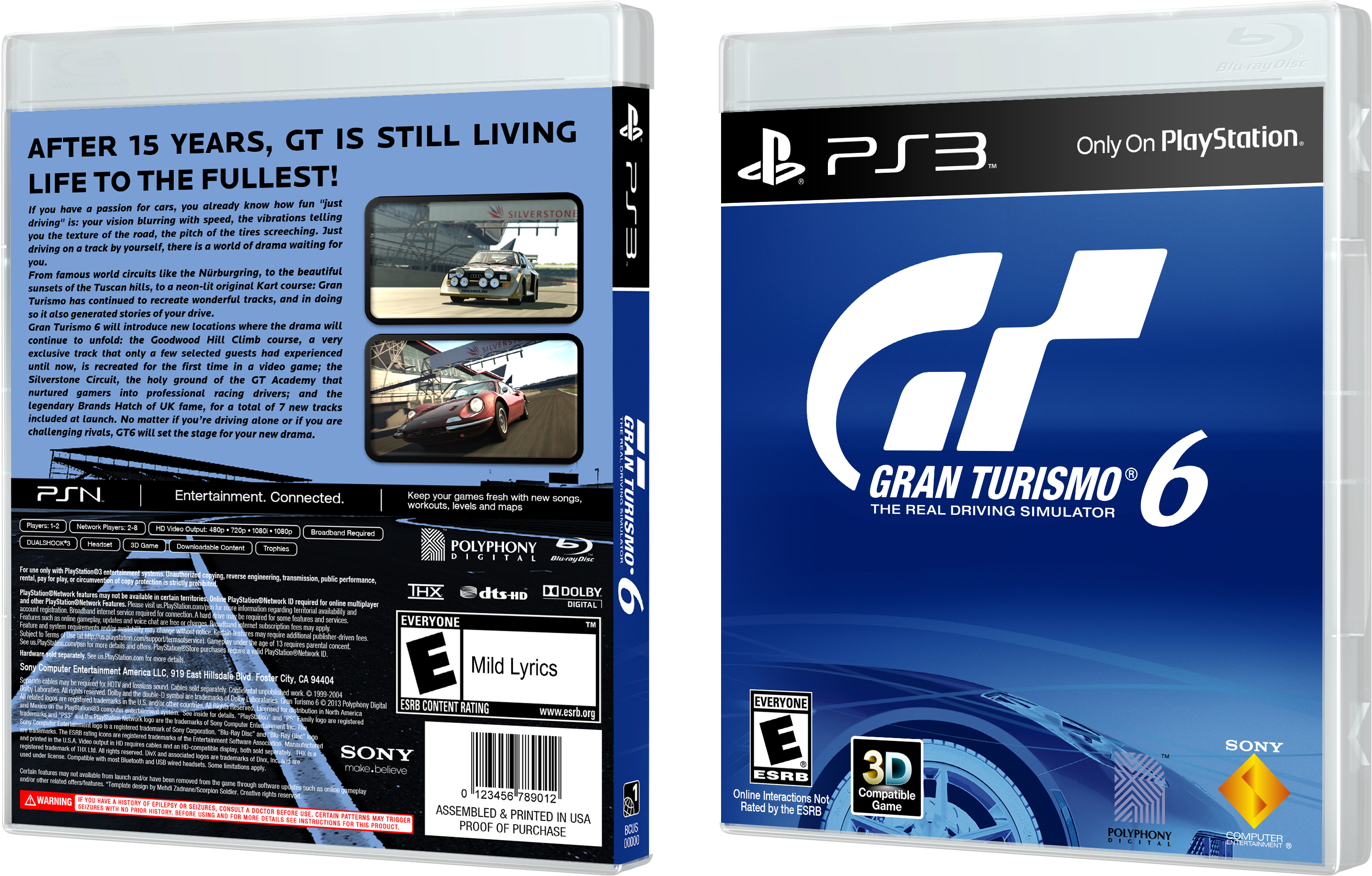 Ps3 Gran Turismo 6 R1/all - Gran Turismo 6 Ps3 Box (3046x1929), Png Download