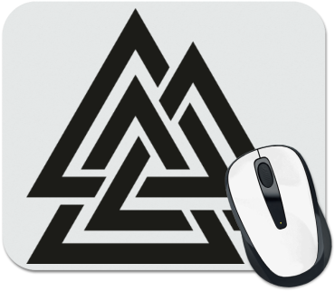 Коврик Для Мыши Valknut - Simbolo De La Mitologia Nordica (380x440), Png Download
