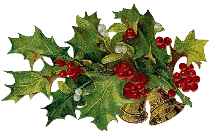 Vintage Victorian Christmas Die Cut Clipart - Vintage Christmas Clip Art (750x475), Png Download
