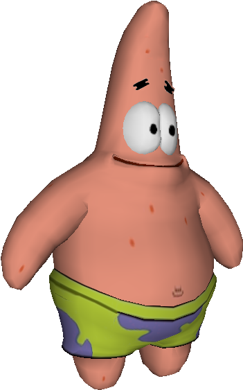 Download Zip Archive - Patrick Star 3d Model (750x650), Png Download