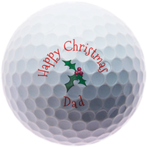 Christmas Holly For Dad Personalised Golf Balls - Happy Birthday Golfing Sister (700x700), Png Download