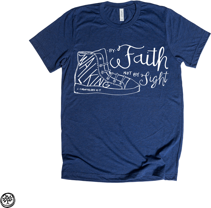 Walking By Faith - T-shirt (1000x1000), Png Download