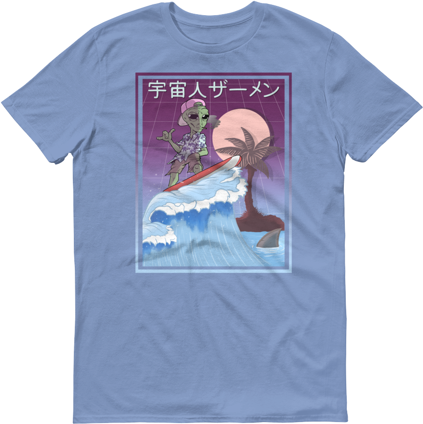 Vaporwave Alien Tee - Pumpkin Shirts For Adults - Halloween Funny Pumpkin (1000x1000), Png Download