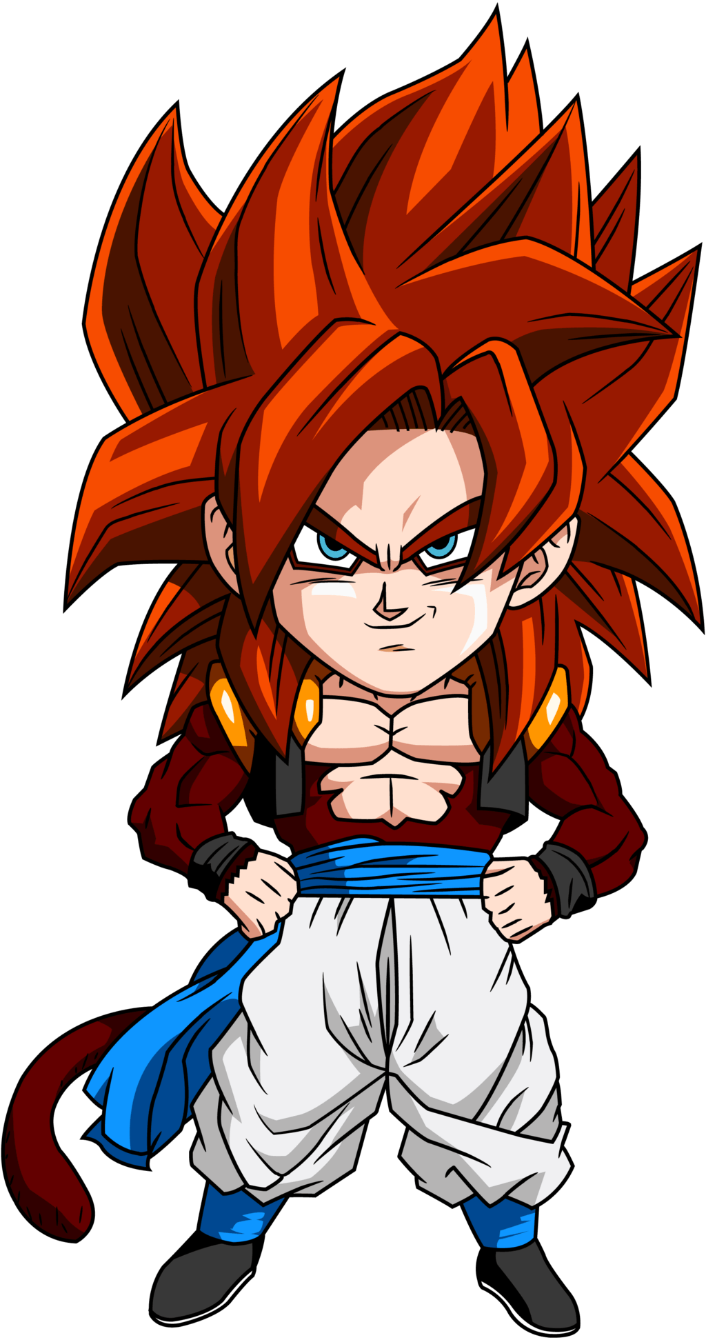 Chibi Gogeta Dragon Ball Gt - Dragon Ball Chibi (649x1232), Png Download