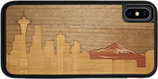 Slim Wooden Iphone Case - Plywood (600x301), Png Download