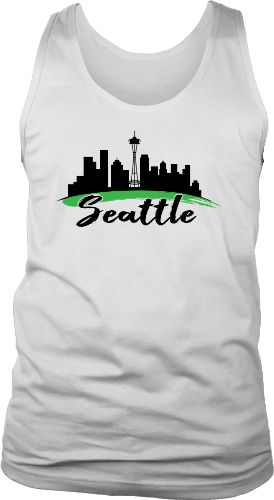 Load Image Into Gallery Viewer, Seattle Skyline - Just Farm It Farmer T-shirt - Just Farm It T-shirt (1024x1024), Png Download