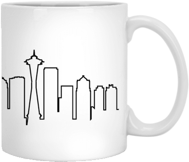 Seattle Skyline Mug 11oz - Mug Selfie (385x385), Png Download